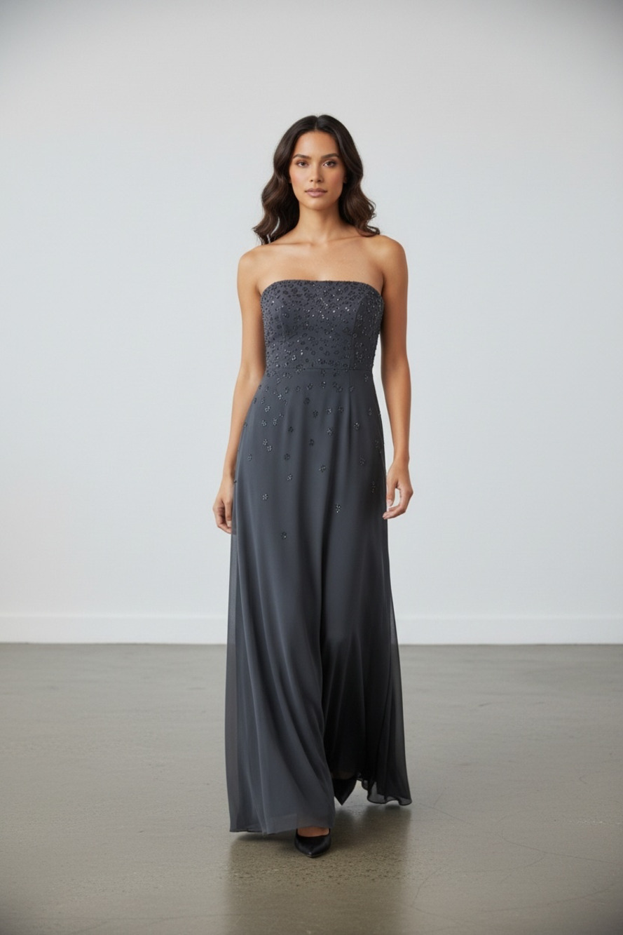 Gilar Evening Beaded Strapless Formal Evening Gown Size 12